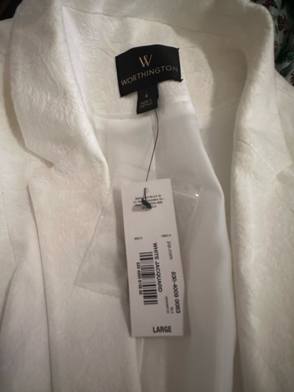 Worthington White Single-Button Notch-Lapel Blazer - Picture 6 of 8